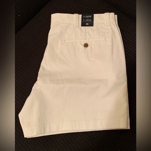 J Crew White Cotton Chino Shorts 5” Inseam